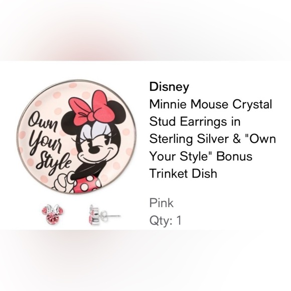 Last Set! 🎠New Disney Minnie Mouse Earrings Gift Set, Pink - Picture 7 of 10